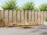 Outdoor Sofa Set 5 pcs White 79 x 79 x 37 cm Solid Acacia Wood 3386008