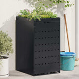 Wheelie Bin Storage with Planter Roof for Single 240L Bin Black 42018675