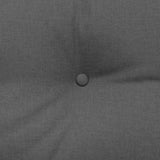 Back Pillow Dark Grey 200 x 24 x 50 cm Fabric 42014587