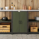 Kitchen Storage HATTEM Olive Green 60 x 50 x 92 cm Steel 874992