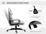 Gaming Chair, Computer Desk Chair with Lumbar Support, Faux Leather Racing Chair with Headrest and T3398P377472