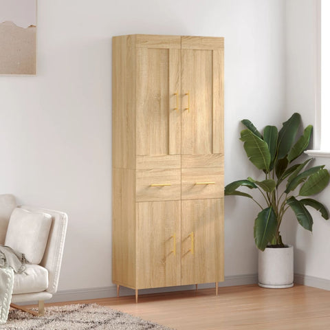 Highboard Sonoma Oak 69.5x34x180 cm Engineered Wood 3199868