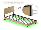 Modern Floating Bed with Recessed Detailing & Headboard, Fitted with LED Ambient Lighting, Robust W5510P513055