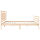 Bed Frame without Mattress 200x200 cm Solid Wood 3194071