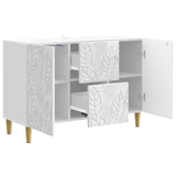 Sideboard High Gloss White 89 x 34.5 x 60 cm Engineered Wood 895119