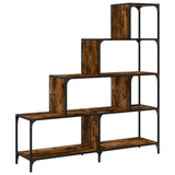 Bookcase 4-Stair Smoked Oak 139x33.5x149 cm Engineered Wood 842478
