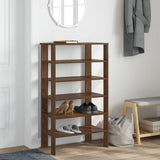 Shoe Rack Brown Oak 61x32x105 cm Engineered Wood 859866