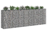 Gabion Raised Bed 4 pcs Silver 330 x 50 x 150 cm 3422236