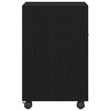 Wheeled Side Cabinet Black Oak 33 x 38 x 60 cm Engineered Wood 862632