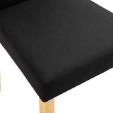 Dining Chairs 4 pcs Black Fabric 249227