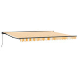 Manual Retractable Awning Yellow and White 4 x 3.5 m 3420441