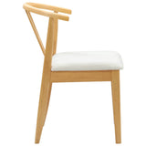 Dining Chair 2 pcs Natural and Light Solid Rubber Wood 42020410