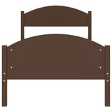Bed Frame without Mattress Dark Brown Solid Pine Wood 100x200cm 322042