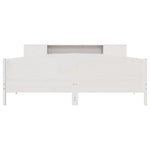 ZNTS Bookcase Bed without Mattress White 180x200cm Solid Wood Pine 3323057