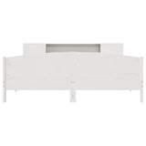 ZNTS Bookcase Bed without Mattress White 180x200cm Solid Wood Pine 3323057