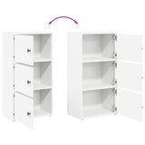 Bookcase White 40x24x77 cm Engineered Wood 860364