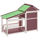 Dog Kennel Mocha 143x60.5x109 cm Solid Wood Pine 172263