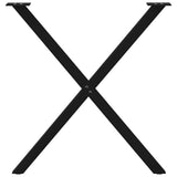 Dining Table Legs X-Shaped 2 pcs Black 80x cm Steel 4012920