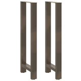 Bar Table Legs Natural Steel 2 pcs 40x cm Steel 4013351