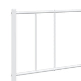 Metal Bed Frame without Mattress with Headboard White 180x200cm 352533