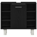 ZNTS Bathroom Furniture Set Set of 3 Black Oak Engineered wood 3333048