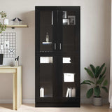 Book Cabinet Black oak 82.5 x 30.5 x 185 cm Engineered Wood 3329277
