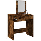 Dressing Table with Mirror Smoked Oak 73x46.5x120 cm 848224