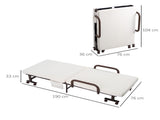 Folding Bed with Mattress, Single Guest Bed, Portable Fold Bed with Adjustable Backrest, Metal Frame T3398P329587