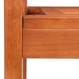 Bench Natural Brown Solid Eucalyptus Wood Large Durable 44399