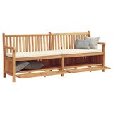 Garden Storage Bench Brown 228 x 60 x 90 cm Solid teak wood 42001962