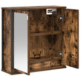 Bathroom Wall Cabinet with Mirror Smoked Oak 60x21x60 cm 861899
