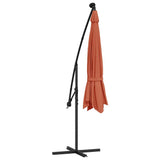 Cantilever Garden Parasol with LED Lights Terracotta 350 cm 313783