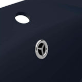 146935 Luxury Basin Overflow Oval Matt Dark Blue 58,5x39 cm Ceramic