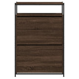 Shoe Cabinet Brown Oak 75x34x112 Engineered Wood 840038