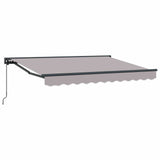 Manual Retractable Awning Light Grey 3.5 x 2 m 3420416
