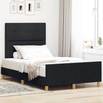ZNTS Black Fabric Bed Frame 120x190 cm 3344713