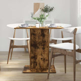 Dining Table Smoked Oak 80x80x75 cm Engineered Wood 825822