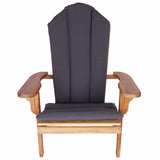 Garden Adirondack Chair Natural Solid Teak Wood 42041357