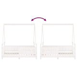 Kids Bed Frame White 70x140 cm Solid Wood Pine 834502