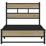 Metal Bed Frame without Mattress Sonoma Oak 90x190 cm Single 4017264