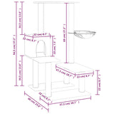 Cat Tree with Sisal Scratching Posts Cream 94.5 cm 171639