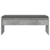 Hall Bench with Cushion Concrete Grey 103 x 38 x 40 cm 891563