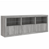 Sideboard with LED Lights Grey Sonoma 181.5x37x67 cm 3209007