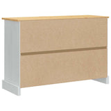 Storage Chests Corona White 112 x 40 x 75 cm Solid Pine Wood 42021198