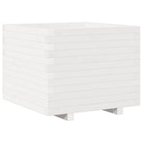 Garden Planter White 60x60x49.5 cm Solid Wood Pine 847359