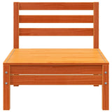 Garden Sofa 3-Seater Wax Brown Solid Wood Pine 838044