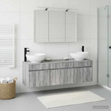 Bathroom Cabinet Set 4 pcs Grey Sonoma Engineered Wood 3406620