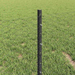 Fence with Posts Grey 0.4 x 25 m Steel 3336842