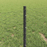 Fence with Posts Grey 0.4 x 25 m Steel 3336842
