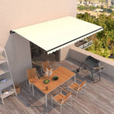 Manual Retractable Awning 500x350 cm Cream 3069217